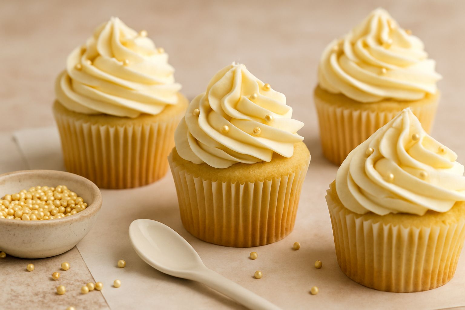 Bakery Style Vanilla Cupcakes – Fluffy, Moist & Easy