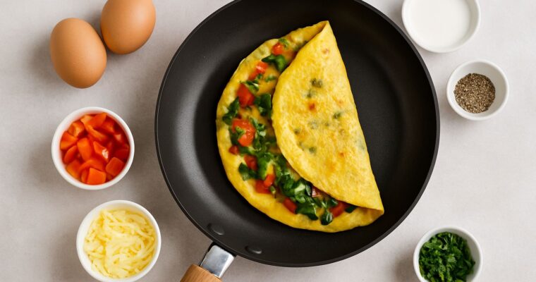 Veggie Omelet Recipe – High Protein, Easy & Healthy Breakfast in 15 Minutes