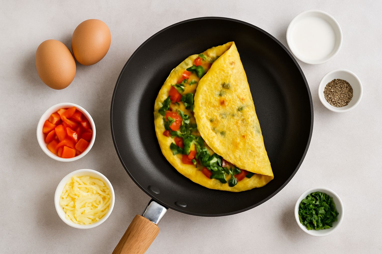 Veggie Omelet Recipe – High Protein, Easy & Healthy Breakfast in 15 Minutes