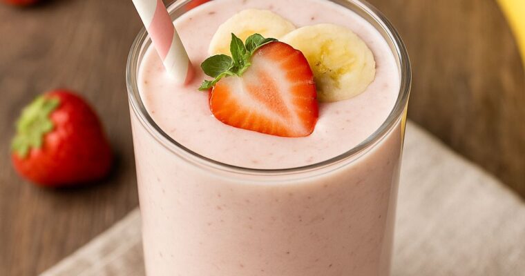 Strawberry Banana Smoothie – Creamy, Healthy & Ready in 5 Minutes!