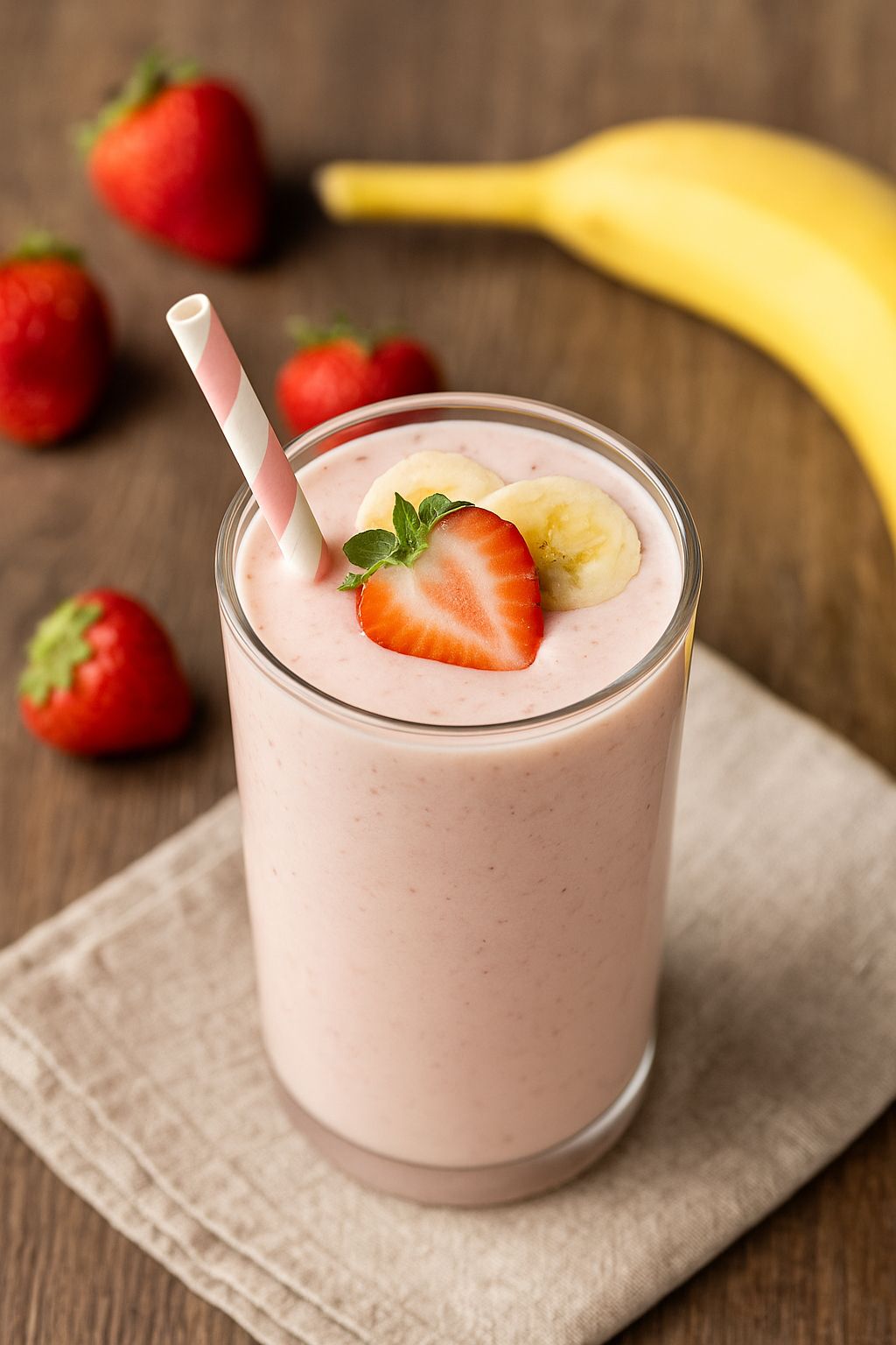 Strawberry Banana Smoothie – Creamy, Healthy & Ready in 5 Minutes!
