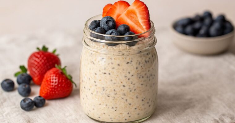 Creamy Overnight Oats with Berries – Healthy Make-Ahead Breakfast